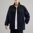 thumbnail image 4 of LOVZFMLL Jackets for Men's Fall And Winter Color Blocked Fleece Jacket Casual Cardigan Jacket, 4 of 9