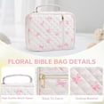 thumbnail image 6 of Bible Cover for Women, Bible Bag, Fabric Quilted Bible Case, Bible Cover Case with Handle and Zipper Pocket, Quilted Bible Bag, Carrying Book Cover for Study Supplies, Gift for Mother Lady, 6 of 7