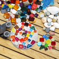 thumbnail image 5 of DIY artesanía mosaico azulejos parche de mosaico DIY forma cuadrada mosaico gemas canicas de vidrio DIY parches de mosaico suministros de mosaico, 5 of 5