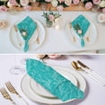 thumbnail image 3 of Teal Botanical Cloth Napkins, Vintage Floral Plants Branch Washable and Reusable Dinner Napkins Set of 2, Table Napkin for Kitchen Party Birthday Wedding Hotel Housewarming 20"x20", 3 of 9