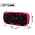 thumbnail image 2 of TEQUAN Large Capacity Pencil Case, Spooky Scary Monster Eyes Pattern Pencil Pouch 2 Compartments Pencil Bag (Pink), 2 of 7