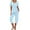 Light Blue, variant on Women's Bamboo Pajama Set Buttery Soft 2-Piece V-Neck Short Sleeve Top & Cropped Pants with Pocket Home Sleepwear Suit