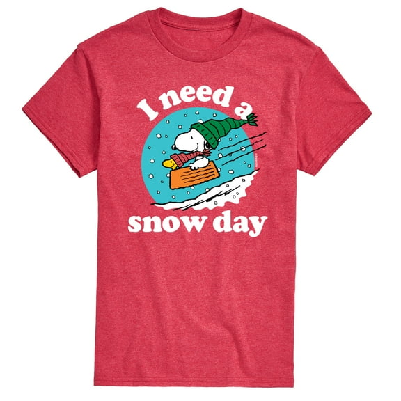 Peanuts - Snoopy I Need A Snow Day - Men's Short Sleeve Graphic T-Shirt