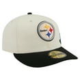 thumbnail image 3 of Men's New Era Cream/Black Pittsburgh Steelers Tonal Floral 59FIFTY Fitted Hat, 3 of 5
