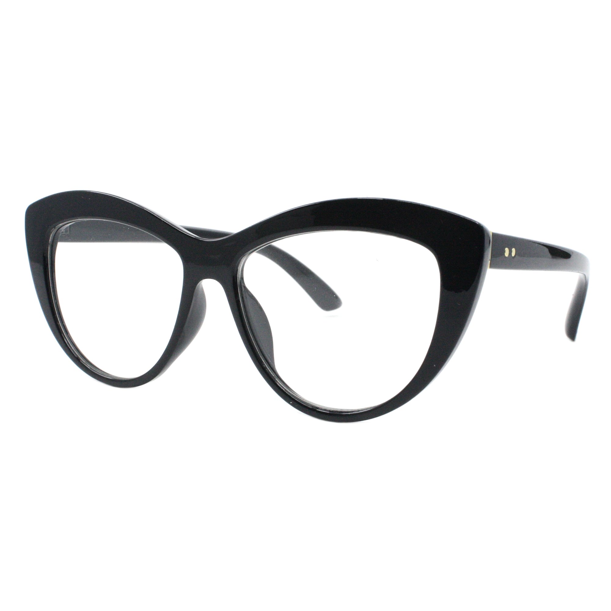 Blue Light Blocking Glasses Womens Oversized Cateye Style Eyeglasses UV400 Black
