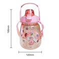 thumbnail image 5 of Botella De Agua Termos para agua potable de 1300 ml, jarra de agua para el vientre grande, botella deportiva (rosa), 5 of 5