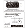 thumbnail image 4 of Réveil Numérique à DEL Radio Fm Gradation Rechargeable Température Humidimètre avec Fonction Répétition, 4 of 6