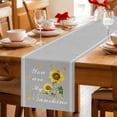 thumbnail image 5 of Sunflower Table Runner - 90 Inch Long Vintage Botanical Cotton and Linen Blended Dress Scarves Farmhouse Table Runner for Kitchen Dining, Coffee Table, 13" x 90", 5 of 8