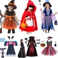 thumbnail image 2 of Disfraz de bruja de vampiro para niña, vestidos de carnaval de fantasía, disfraz de sirena Addams, novia fantasma, Caperucita Roja, 2024, 2 of 5