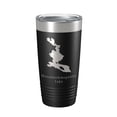 thumbnail image 1 of Mooselookmeguntic Lake Map Tumbler Travel Mug Insulated Laser Engraved Coffee Cup Maine 20 oz Black, 1 of 5