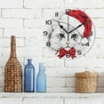 thumbnail image 3 of GZHJMY Christmas Cat Wall Clock, Silent Non Ticking Battery Operated Creative Decorative Round Clock for Kitchen, Living Room, Bathroom, Home School Office Decor, 10 Inch, 3 of 7