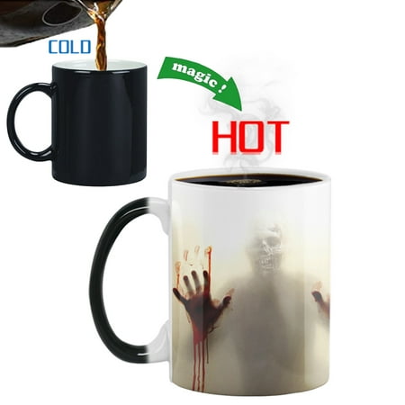 Thermal Colour Changing Ceramic Mug (11 oz) The Walking Dead Gifts Halloween Gifts Birthday Gifts Colour Changing Mugs Magic Mugs