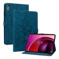 thumbnail image 2 of FJLBDE Case for Lenovo Tab M10 5G 10.6 inch TB360ZU 2023, Embossed Flower PU Leather Flip Wallet Folio Stand Cover, Blue, 2 of 7