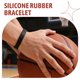 thumbnail image 4 of Brazalete de puno Munequera Pulsera Elasticidad Moda Goma Silicona Negro, 4 of 5