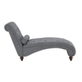 thumbnail image 5 of Lexicon Bonne Upholstered Chaise with Bolster Pillow in Dark Gray, 5 of 8