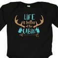 thumbnail image 4 of Inktastic Life is Better at the Cabin, Deer Antlers, Camping Boys or Girls Long Sleeve Baby Bodysuit, 4 of 5