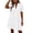 White, variant on HOMBOM Dress V Neck Short Sleeve Graduation Graduation for Women Versatile Workwear