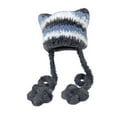 thumbnail image 2 of Gorro de Orejas de Gato Strade Fareast Limited Invierno Azul y Gris, 2 of 8