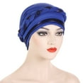 thumbnail image 4 of beishanbush Baseball Caps Women Braid Turban Hats Hat Cap Hair Bonnet Head Scarf Wrap Cover Blue, 4 of 4