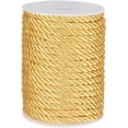 thumbnail image 2 of 8mm 21.9 Yards Twisted Cord 3-Ply Braided Cord with Spools Twisted Satin for Gold Decorations Christmas Decorative Cords for Crafts Home Decor Curtains Bow Ties Graduations, 2 of 9