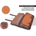 thumbnail image 3 of Vetelli Foldable Hanging Leather Travel Toiletry Bag for Men with 4 Pockets, 3 of 11