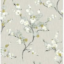 Brewster Bliss Blue Floral Unpasted Non Woven Wallpaper, 20.5-in by 33-ft, 56.4 sq. ft.