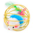 thumbnail image 5 of 3Pcs Cat Interactive Toy Feather Ball With Bell Mouse Cage Toys Plastic Colorful Cat Teaser Toy;3Pcs Cat Interactive Toy Feather Bell Ball Mouse Cage Colorful Teaser Toy, 5 of 8