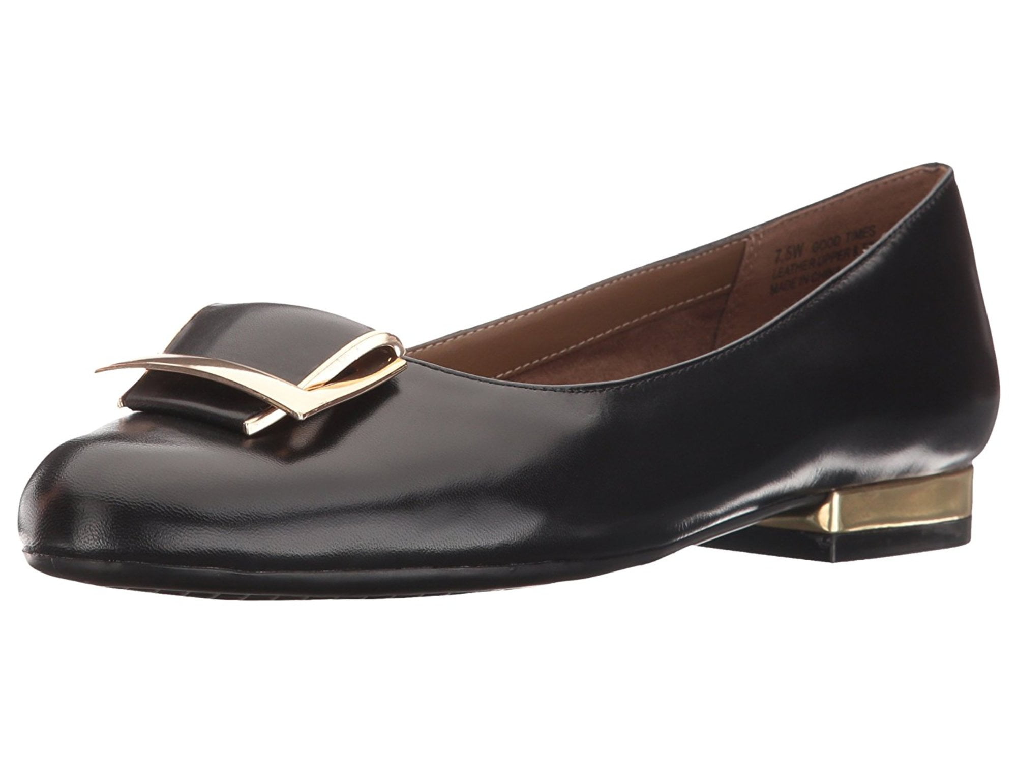 aerosoles loafers black leather