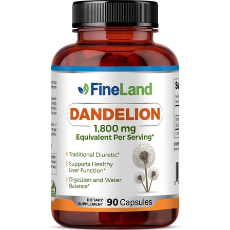 Fineland Vitamins Dandelion Herbal Supplement, 90 Count