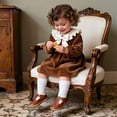 thumbnail image 6 of STQ Toddler Mary Jane Shoes Girl Wide Toe Box Dress Shoes School Uniform Church Cute Princess Flats Shoe for Christmas Birthday Party Kids Lamour Fashion Brown Toddler 9, 6 of 9