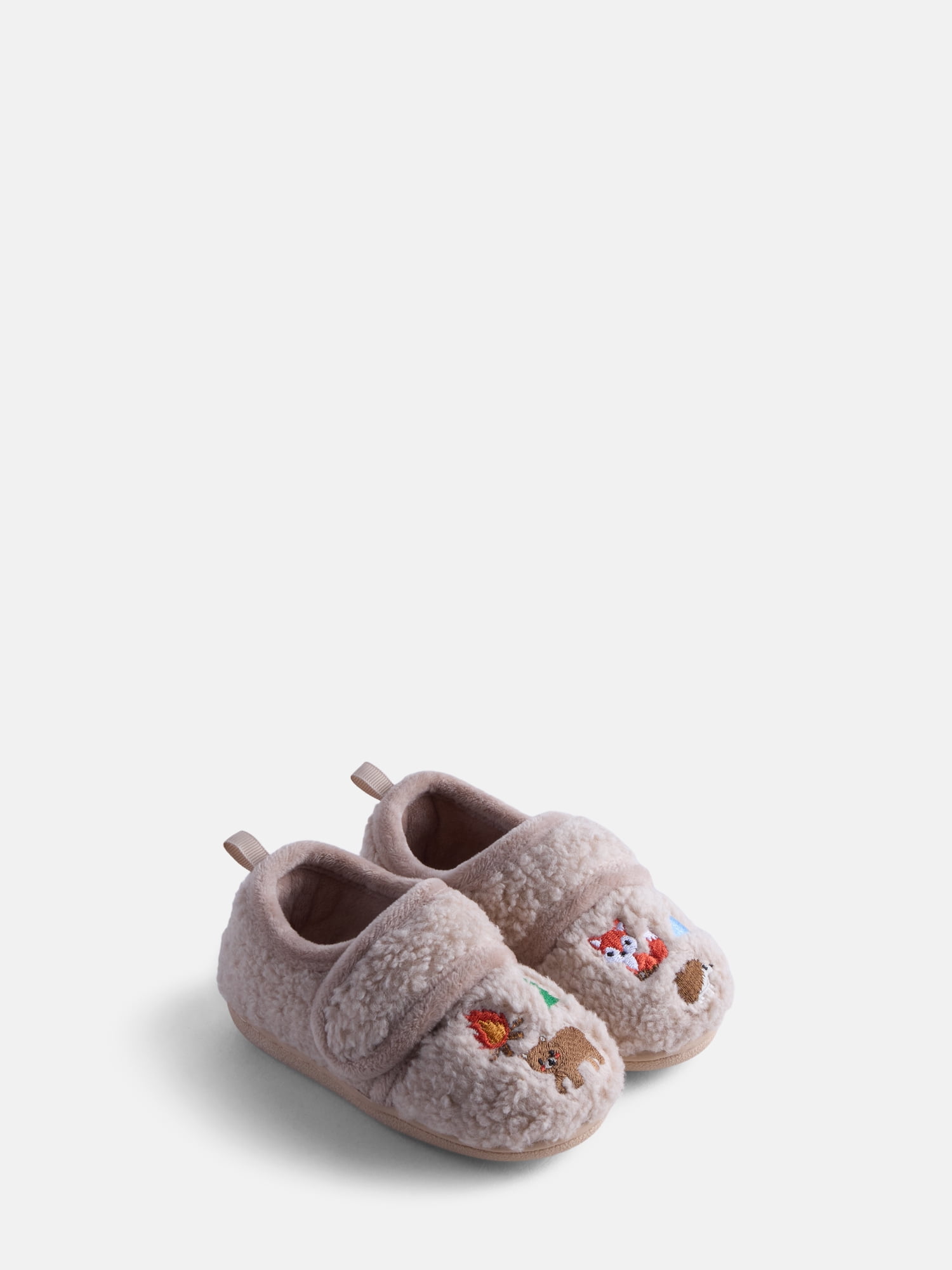 Wonder Nation Baby and Toddler Boys Embroidered Slippers
