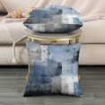 thumbnail image 3 of Blue Velvet Abstract Pillow Covers Set of 2 Modern Accent Navy Gray Throw Pillow Cover Soft Elegant Decorative Couch Cushion Cover for Bed Living Room Outdoor Sofa Pillowcases 16x16 Inches, 3 of 6