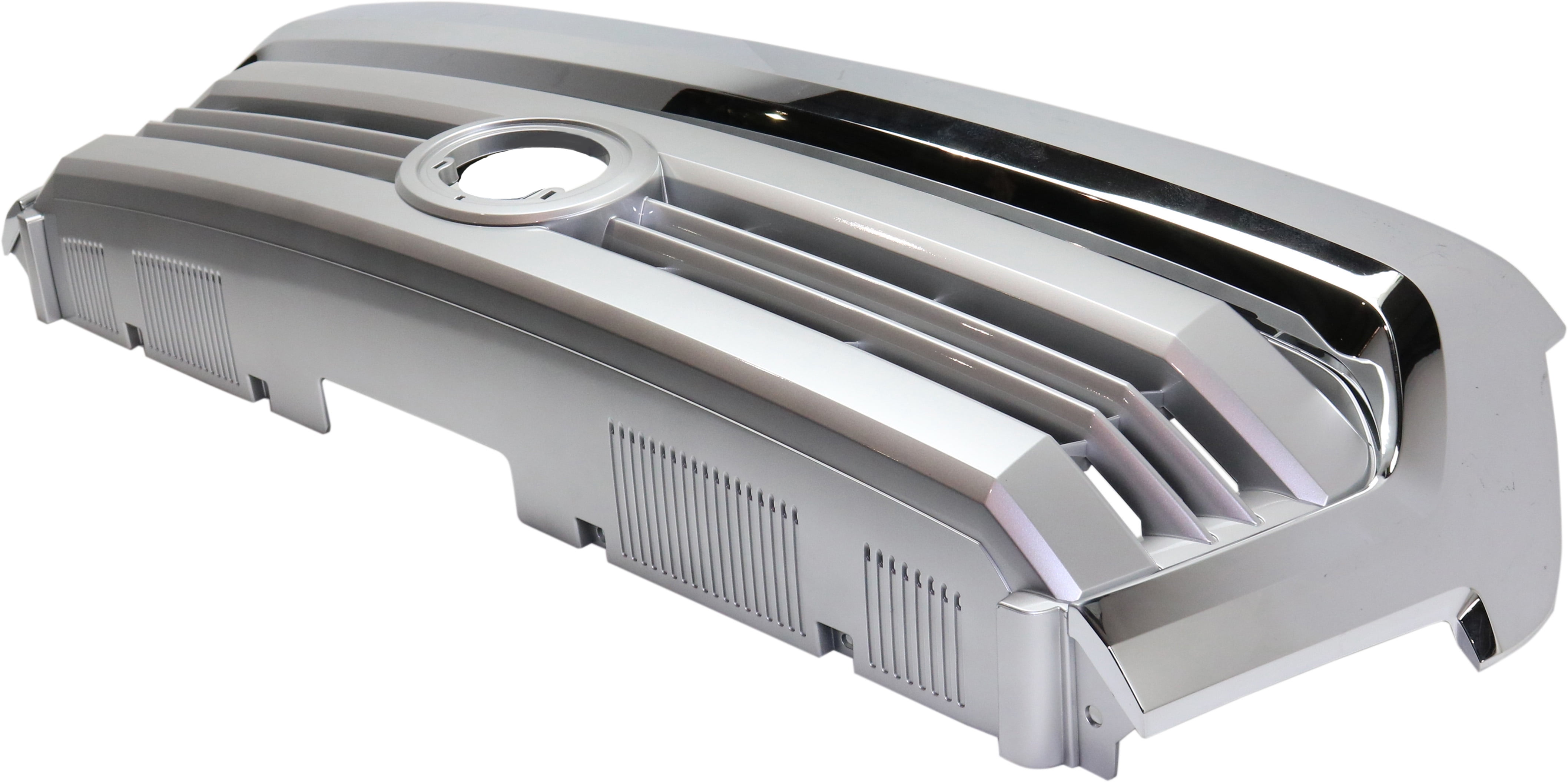 Grille Assembly Compatible With 2014-2015 Toyota Tundra Painted Silver Shell with Gray Insert CAPA Certified