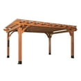 thumbnail image 2 of Backyard Discovery Beaumont 16'x12' Cedar Wood Patio Pergola Kit, Trellis Roof, PowerPort, 2 of 11