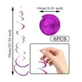 thumbnail image 4 of Thinsont 6pcs Set 27.5inch Gold Aluminium Foil Ceiling Decorations For Birthday Party Streamers Party Decorations Hanging Swirls Purple 27.5 inch, 4 of 6