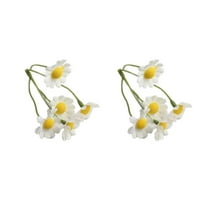 DefiDgd 10pcs Mini Faux Flowers for Decoration,Fake Silk Daisy Small Flower Decorative Bouquet,for Home Wedding Vase Filler Centerpiece Decoration(White)