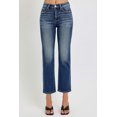 thumbnail image 5 of Risen Jeans - Tummy Control High Rise Cropped Straight Leg Jeans in Vintage Indigo (27.5" Inseam) - RDP5922, 5 of 9