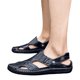 thumbnail image 3 of Bmisegm Men's Summer Breathable Hand Sewn Foot Covering Casual Beach Lazy PU Foreign Trade Sandals Summer Black 10, 3 of 5