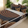 thumbnail image 3 of Erosebridal Tropical Leaf Zipper Twin Comforter Sets with Fitted Sheet and 2 Pillowcases for Women Men, Boho Minimalst Line Print Zipper Bedding Set, Gray Reversible, 4pcs, 3 of 7