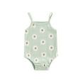 thumbnail image 1 of Arvbitana 0M 6M 12M 18M 24M Infant Baby Girls Summer Romper Sleeveless Jumpsuit Daisy Printed Ribbed Cotton Strappy Bodysuit Baby, 1 of 9