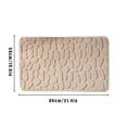 thumbnail image 4 of Alfombra para inodoro Hogar Hotel Baño Absorción de agua Alfombra antideslizante Alfombra de área de fibra química, Caqui, 50x80cm kenally HA001838-08, 4 of 6