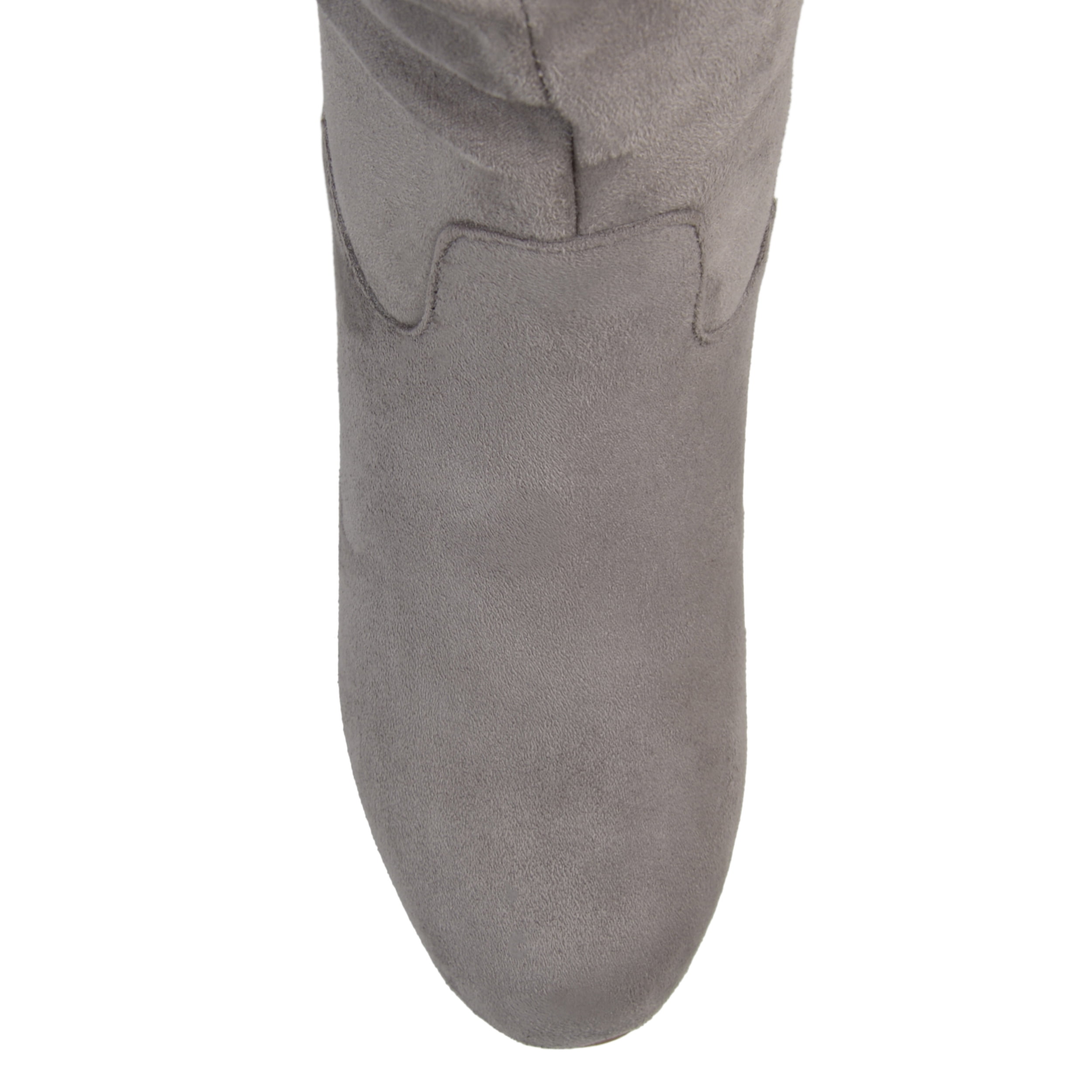 Womens Slouchy Faux Suede Mid-calf Wedge Boots