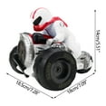 thumbnail image 3 of Meggemo 360° Rotating RC Stunt Motorcycle - Tricycle Robot Toy with LED Lights, Ideal for Indoor/Outdoor Trick Play & Holiday Gifting, 3 of 6