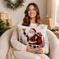 thumbnail image 6 of 2026 Christmas Indoor Home Decor 4 Pack Christmas Decorative Throw Pillow Covers Stereo Embossed Holiday Cushion Slipcovers Pillow Cases With Hidden Zipper For Sofa, 6 of 6