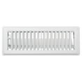 thumbnail image 4 of Imperial 3" x 10" White Louvered Steel Floor Register, 1-pk, 4 of 5