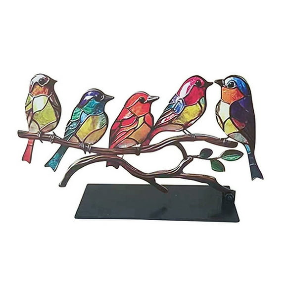 Bird Bird Tabletop Ornament Alloy Durable Colorful Bird Ornament for Home Decoration