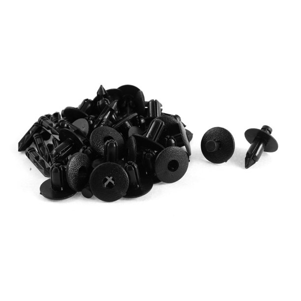30 Pcs Black Plastic Rivet Car Mud Flaps Bumper Retainer Clips for 6