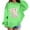 Green, variant on Girls Cute Bunny Print Pullover Hooded Sweatshirt Warm Outerwear Jacket for Toddler Kids Autumn Winter Casual Wear