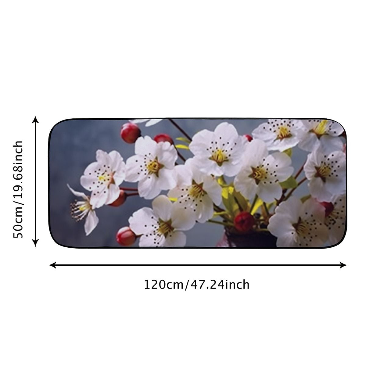 Qinduosi Decorative Door Mat, Door Mat with Non-Slip Rubber Backing, Easy Cleaning, Traps Dirt, for Entry, Patio, Garage - Flower Nature Plant No One Garden 19.68*47.24 in