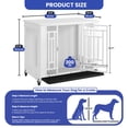 thumbnail image 4 of ModFusion 32" Wooden Top Dog Crate with Waterproof Finish, Locking Casters, and Pull-Out Tray, 4 of 8